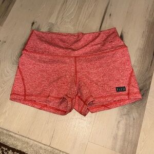 Fleo Women's Heathered Red biker shorts